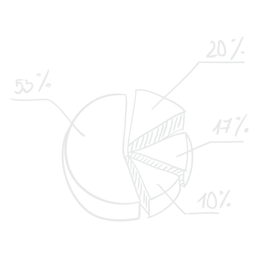Pie graph showing different segments
